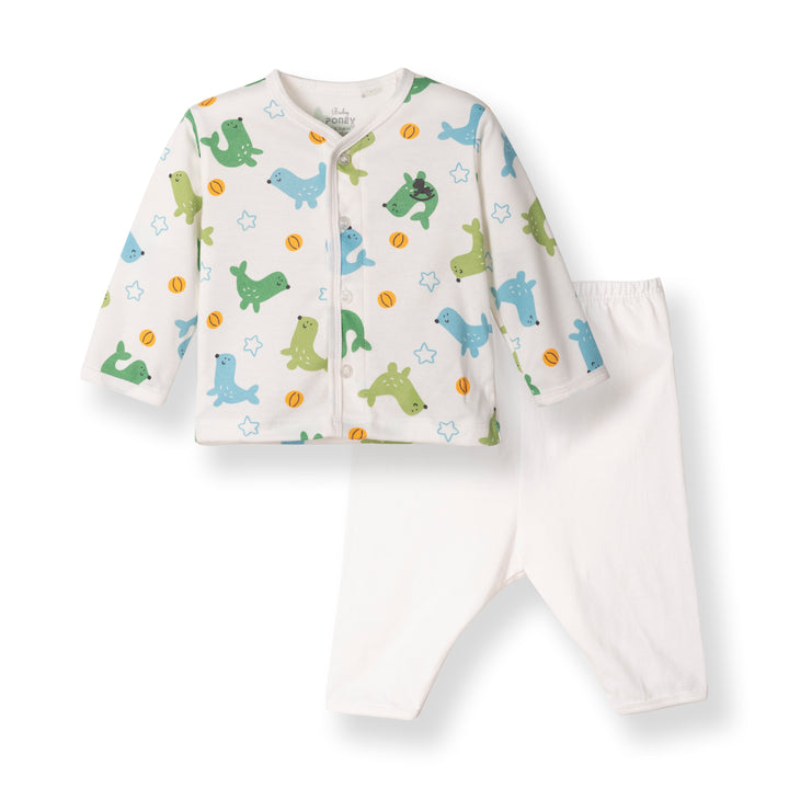 Poney Boys Green NewBorn Giftset