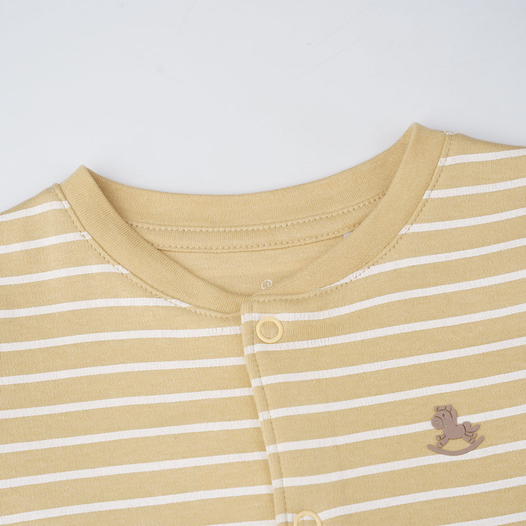 Cozy Stripes S/Sleeve Romper
