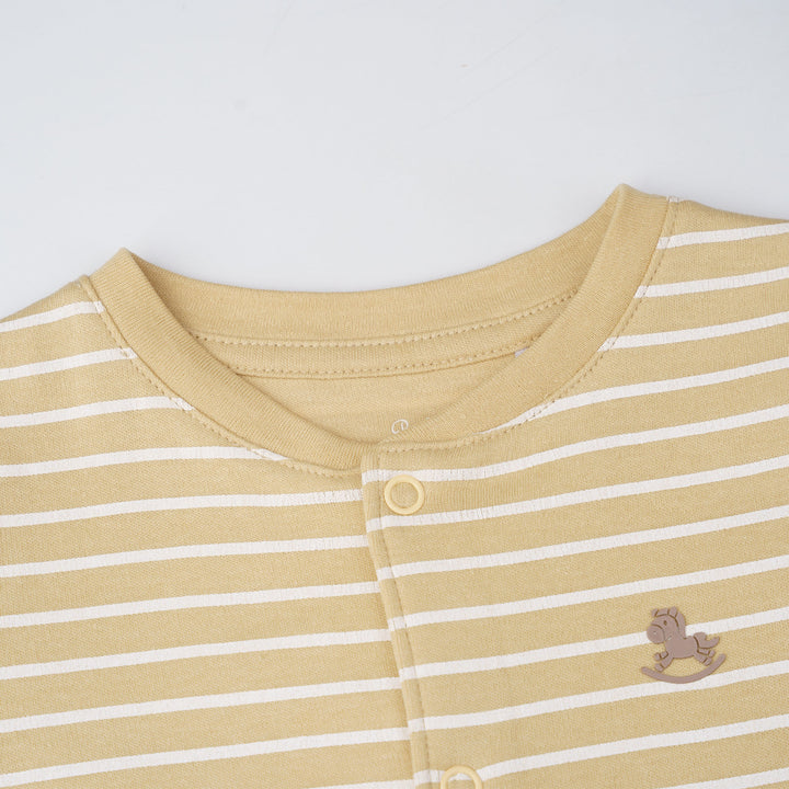 Cozy Stripes S/Sleeve Romper