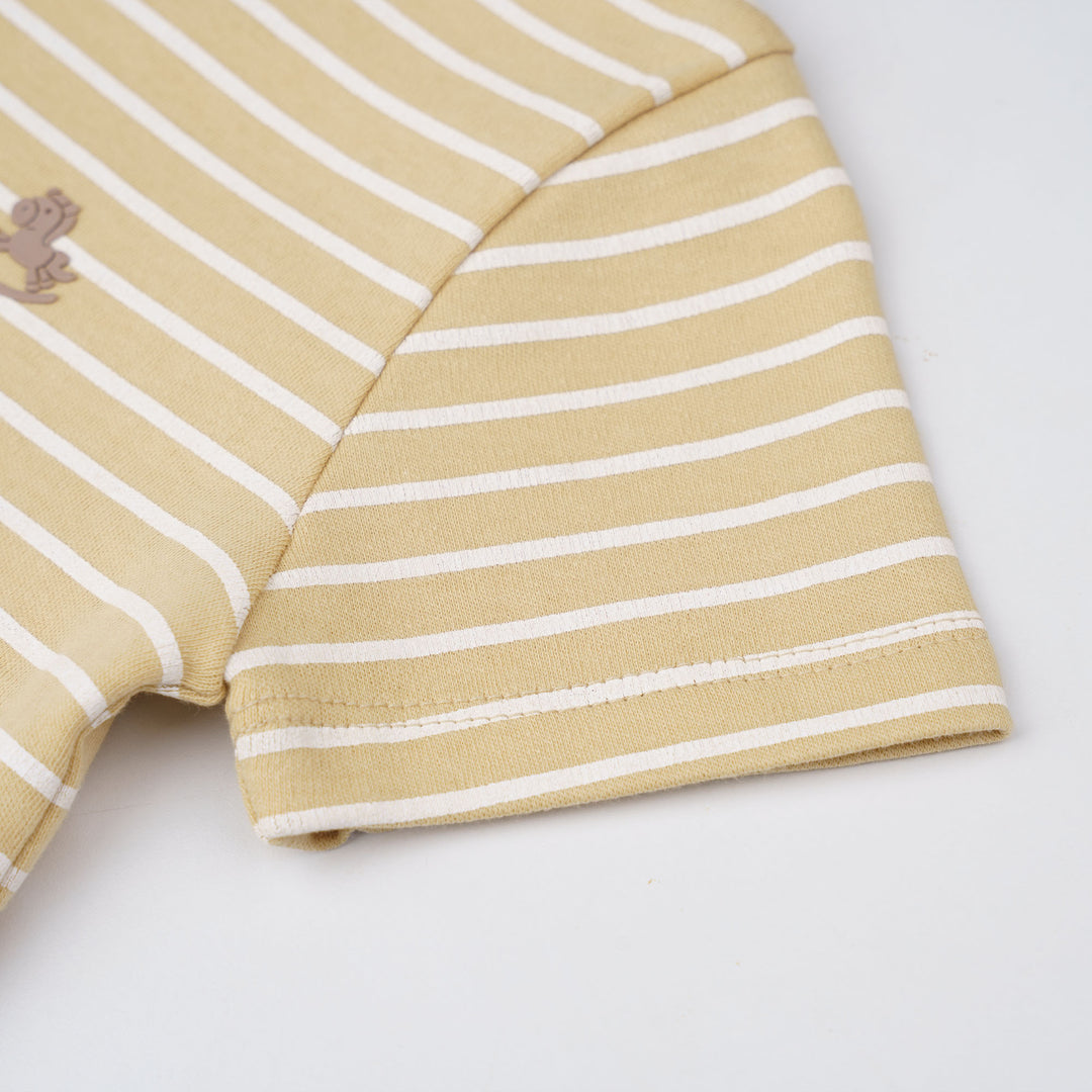 Cozy Stripes S/Sleeve Romper