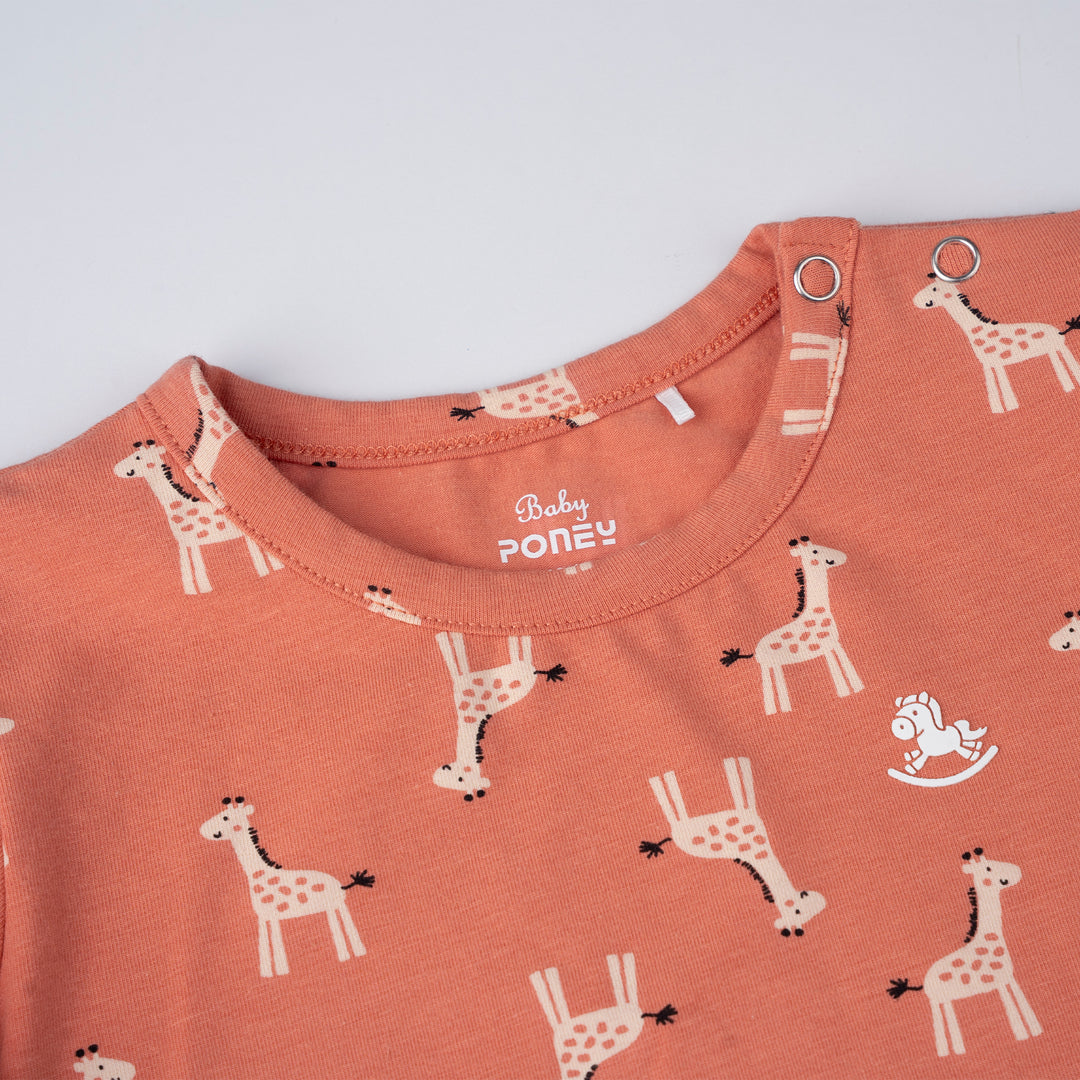 Poney Baby Boys Orange Safari Dreams Pyjamas