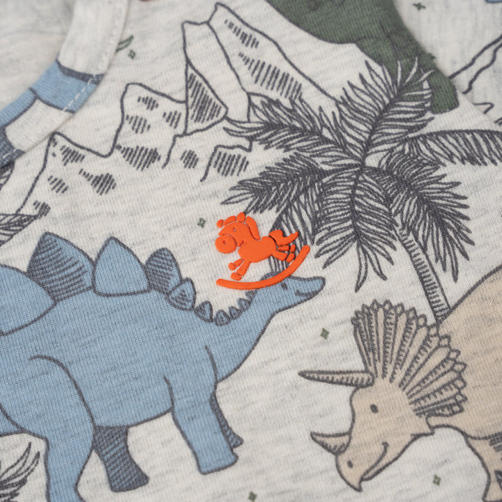 Poney Baby Boys Grey Jurassic Snooze Pyjamas