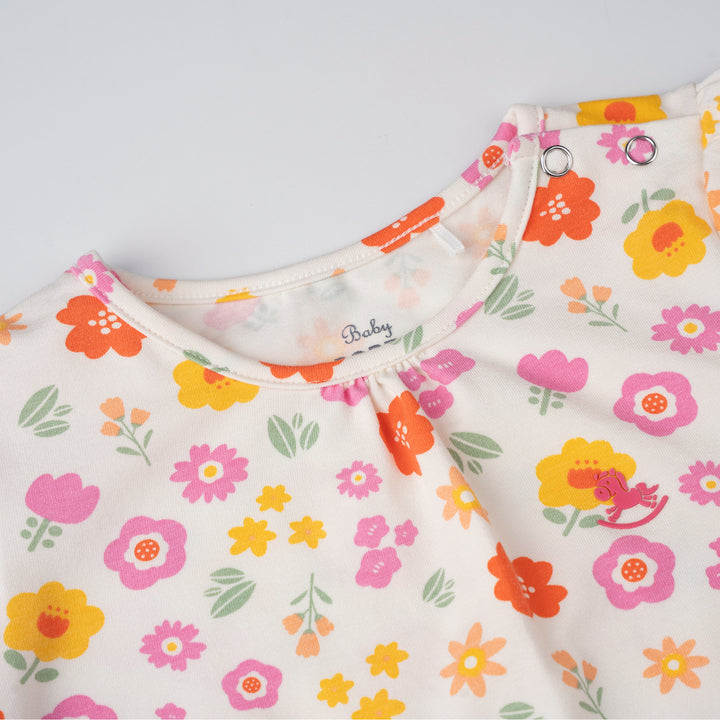 Poney Baby Girls Fuchsia Blooming Flora Pyjamas