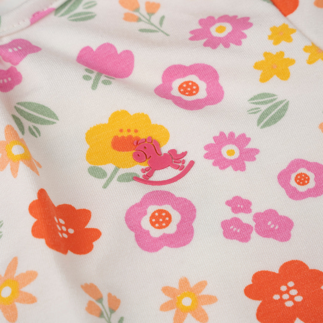 Poney Baby Girls Fuchsia Blooming Flora Pyjamas