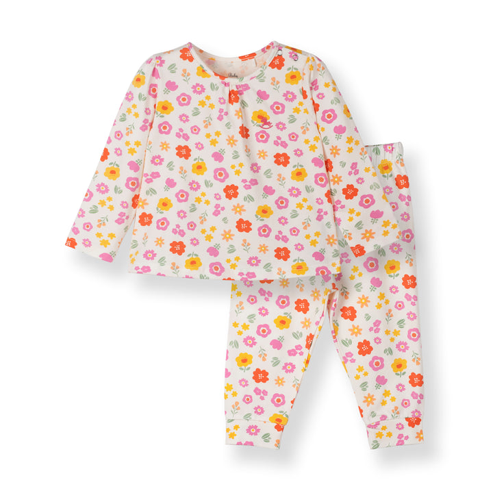 Poney Baby Girls Fuchsia Blooming Flora Pyjamas