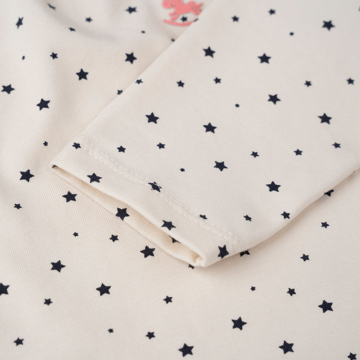 Poney Baby Girls Black Starry Night Pyjamas