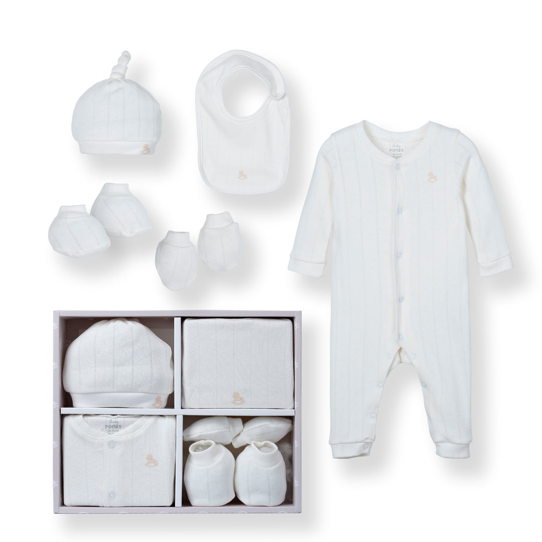 Poney Unisex White 5-Piece Set Gift Box