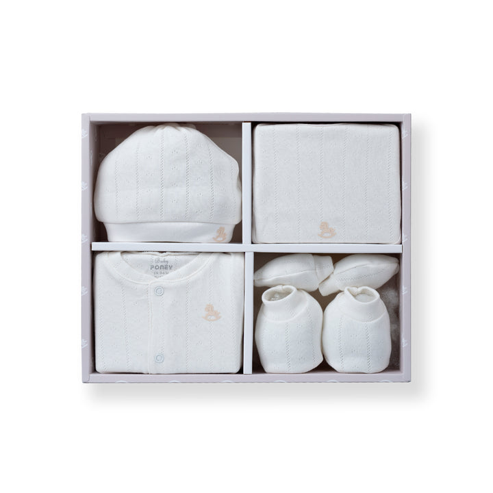 Poney Unisex White 5-Piece Set Gift Box
