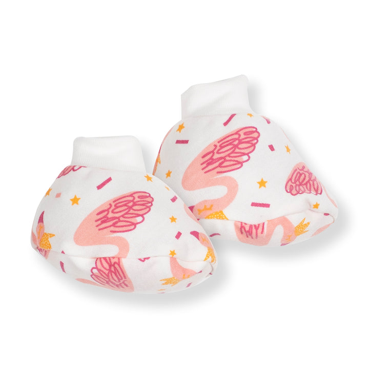 Poney Baby Girls Pink Swan Newborn Gift Set