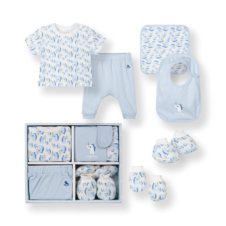 Poney Boys Light Blue Print Allover Unicorn Gift Item