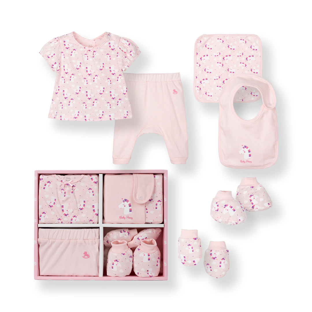 Poney Girl Light Pink Print Allover Unicorn Gift Item