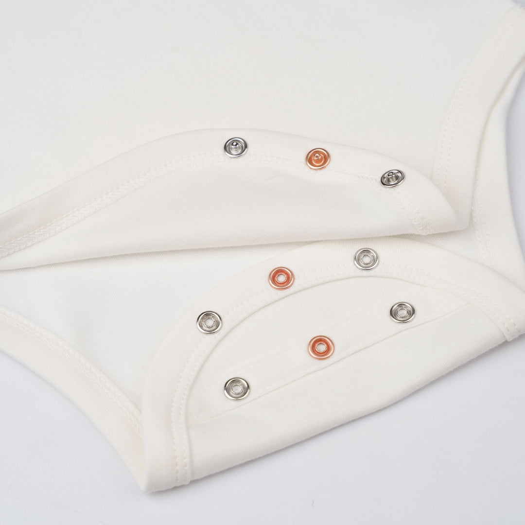 Baby Poney Boys White Hello World Sleeveless Bodysuit
