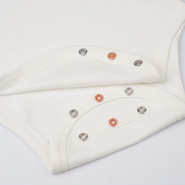 Baby Poney Boys White Hello World Sleeveless Bodysuit