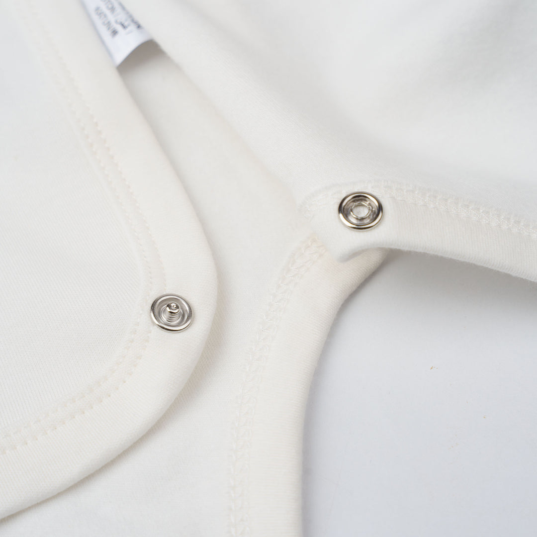 Baby Poney Boys White Hello World Long Sleeve Kimono Bodysuit