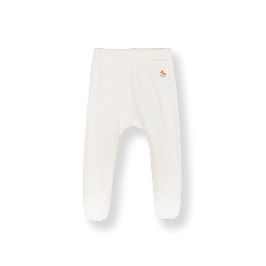 Baby Poney Boys White Rocking Horse Logo Long Pants