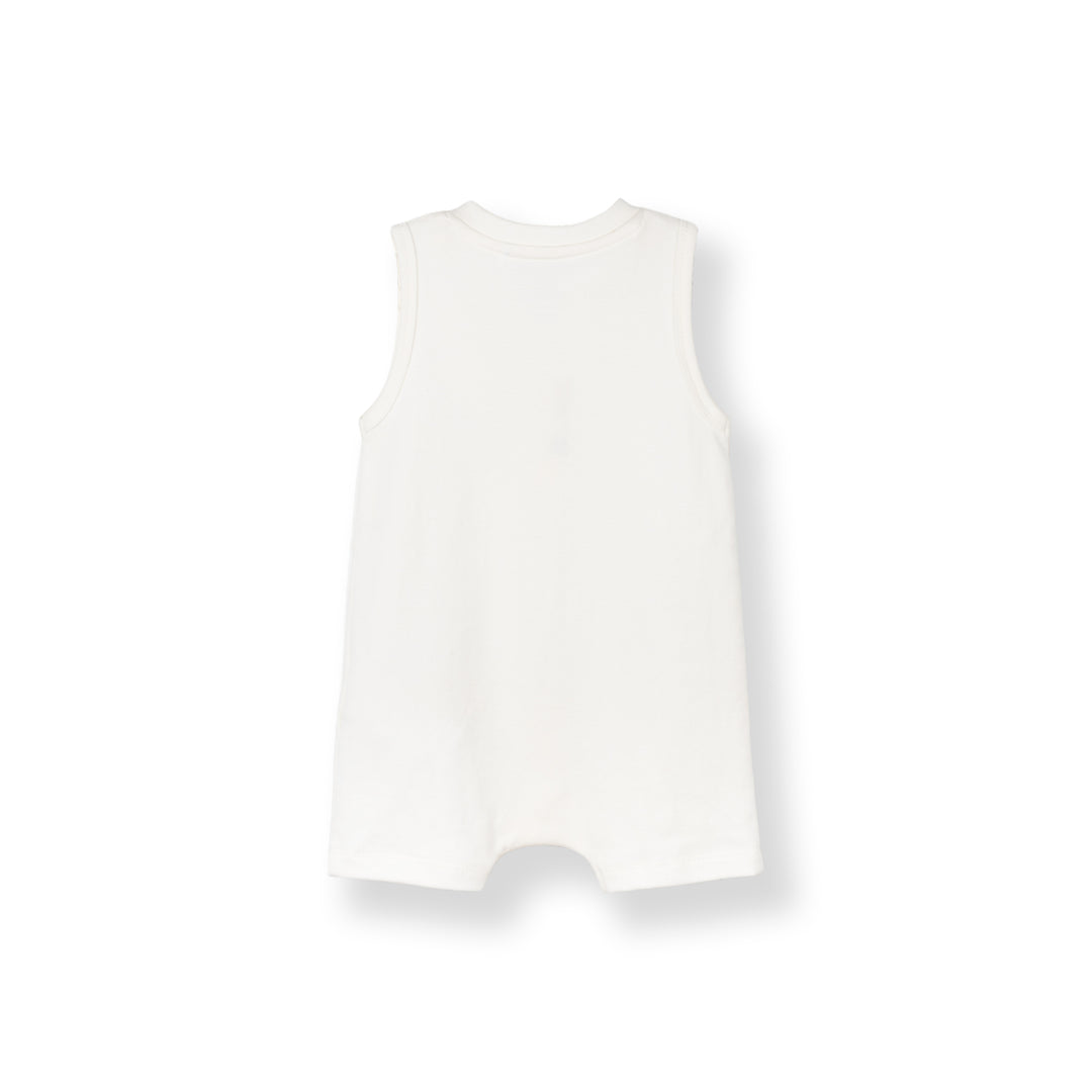 Baby Poney Boys White You Are My Universe Sleeveless Romper