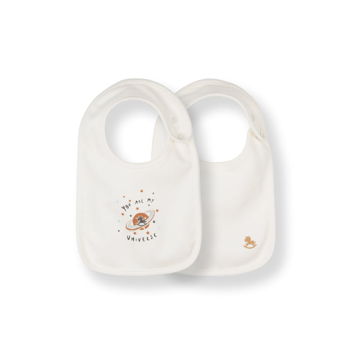 Baby Poney Boys White You Are My Universe Bibs