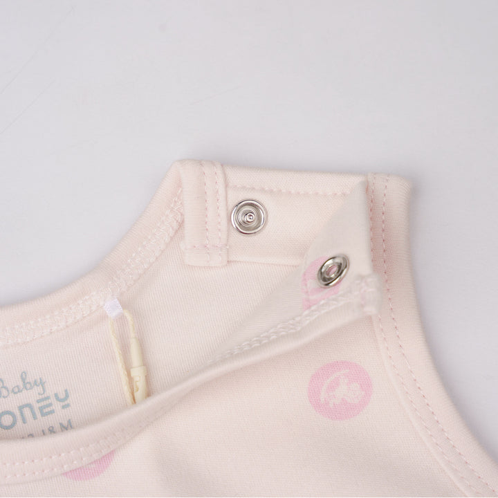 Baby Poney Girls Light Pink Iconic Rocking Horse Sleeveless Bodysuit