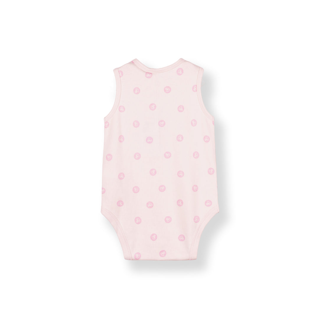 Baby Poney Girls Light Pink Iconic Rocking Horse Sleeveless Bodysuit