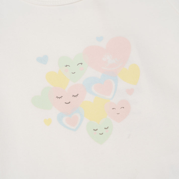 Baby Poney Girls White Love Iconic Short Sleeve Bodysuit