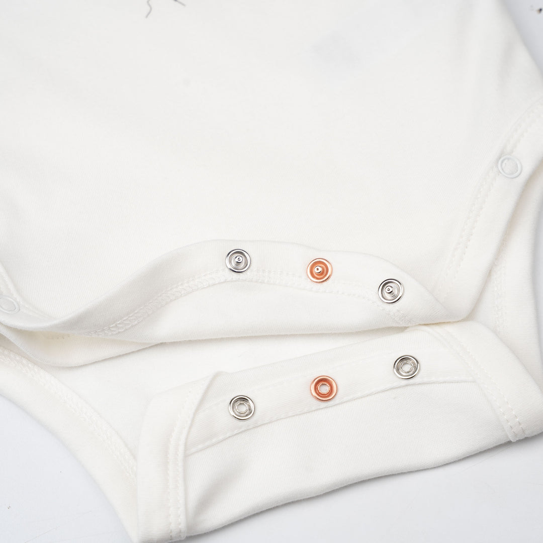 Baby Poney Girls White Love Iconic Long Sleeve Kimono Bodysuit