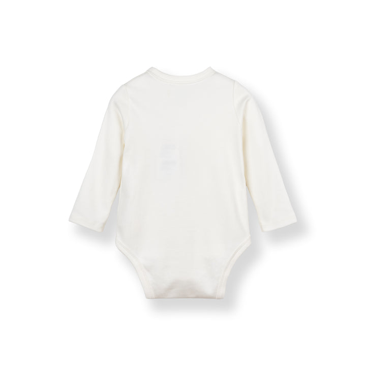 Baby Poney Girls White Love Iconic Long Sleeve Kimono Bodysuit