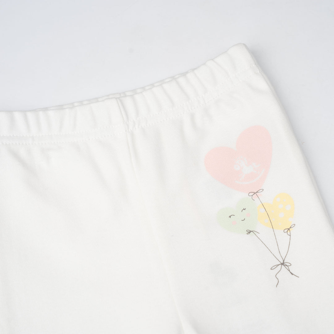 Baby Poney Girls White Love Iconic Long Pants