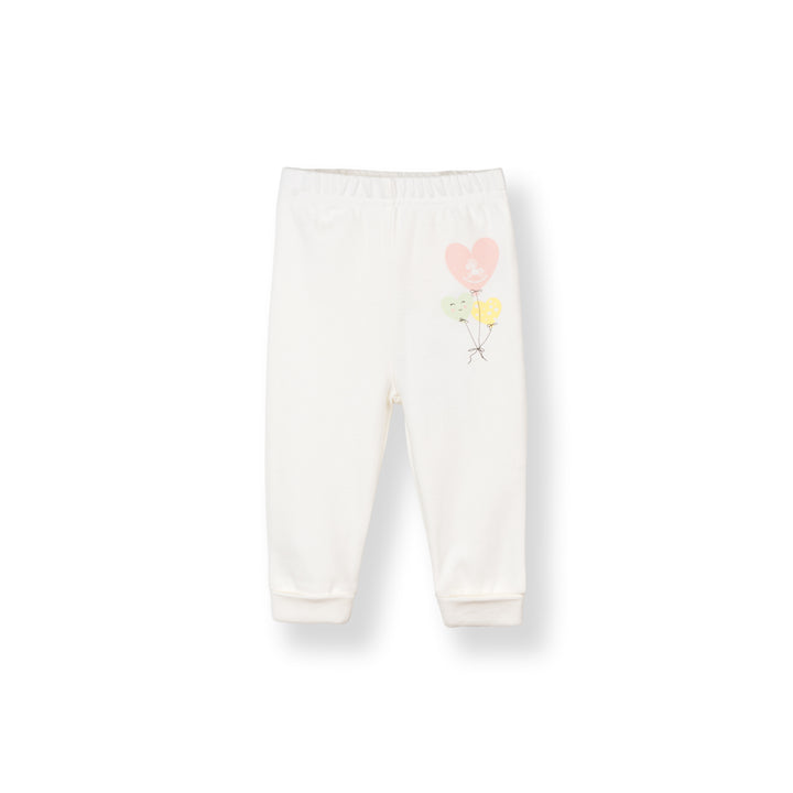 Baby Poney Girls White Love Iconic Long Pants
