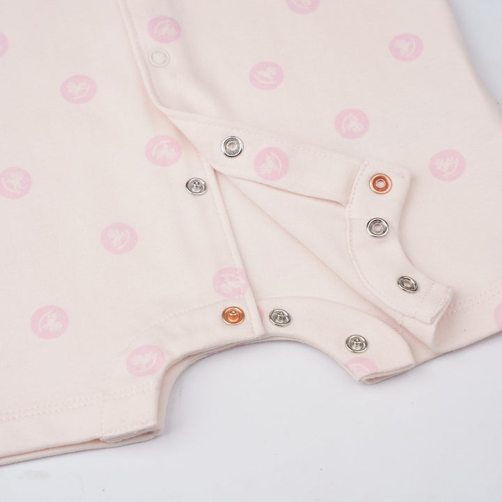 Baby Poney Girls Light Pink Iconic Rocking Horse Sleeveless Romper