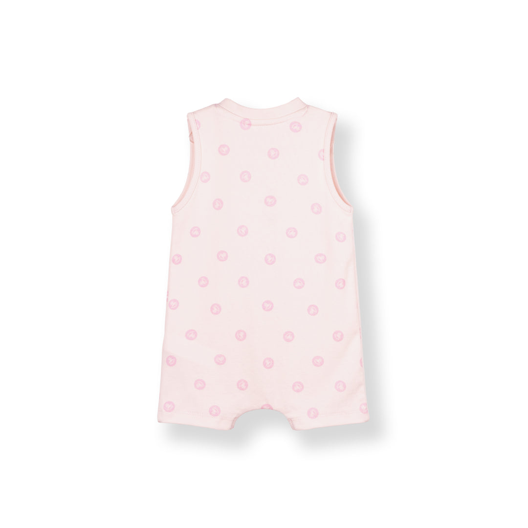 Baby Poney Girls Light Pink Iconic Rocking Horse Sleeveless Romper
