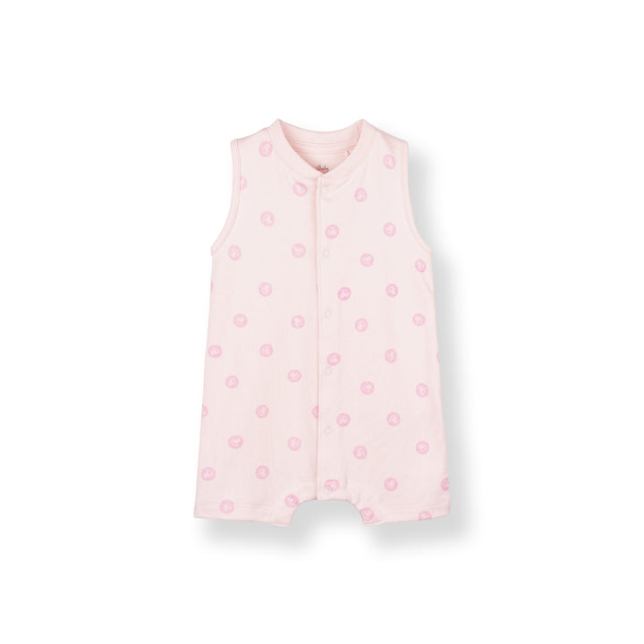 Baby Poney Girls Light Pink Iconic Rocking Horse Sleeveless Romper