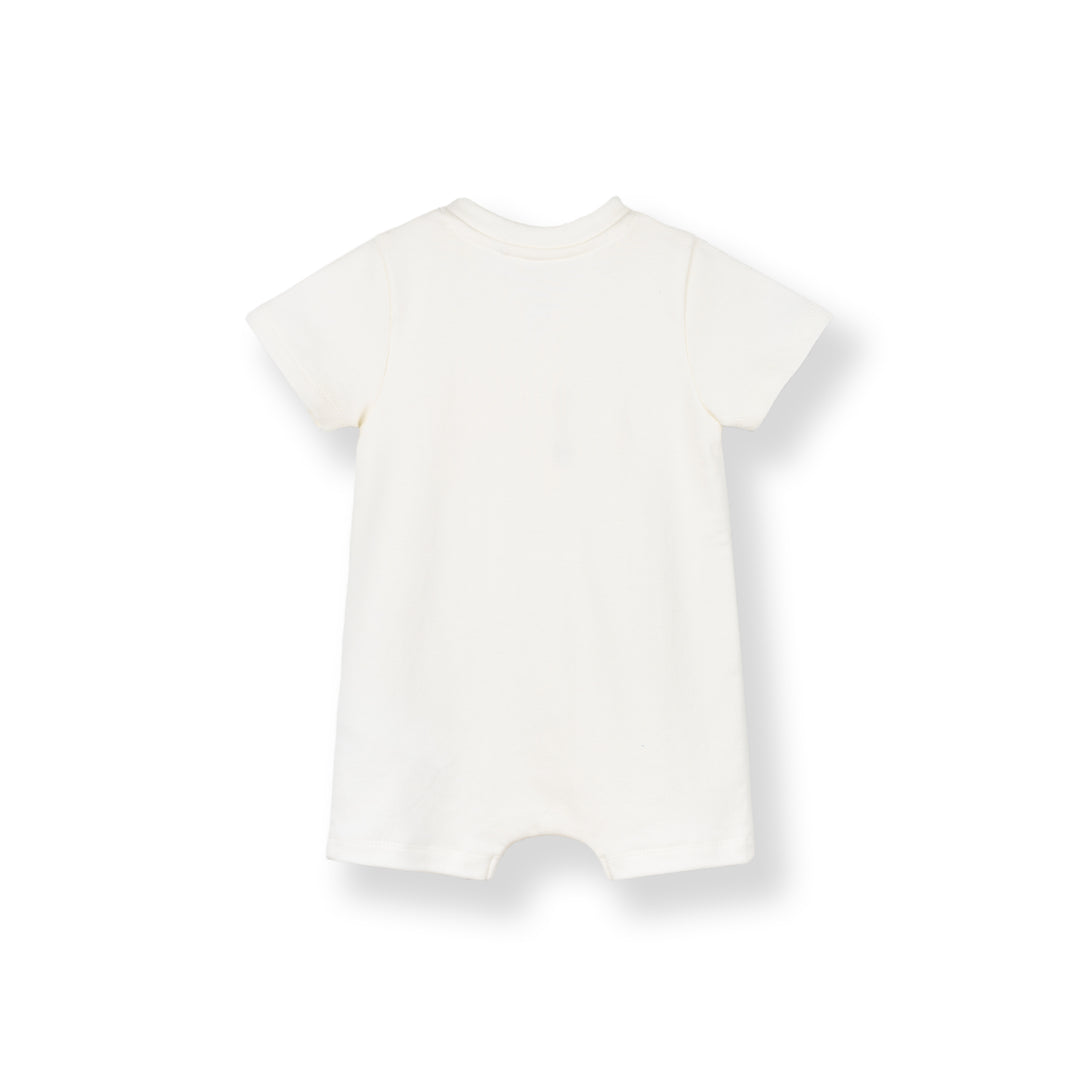 Baby Poney Girls White Love Iconic Short Sleeve Romper