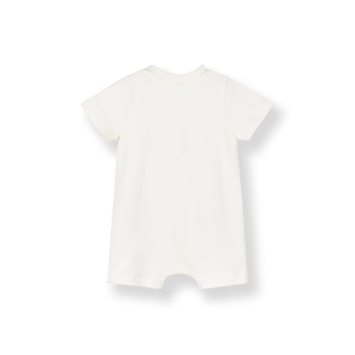 Baby Poney Girls White Love Iconic Short Sleeve Romper