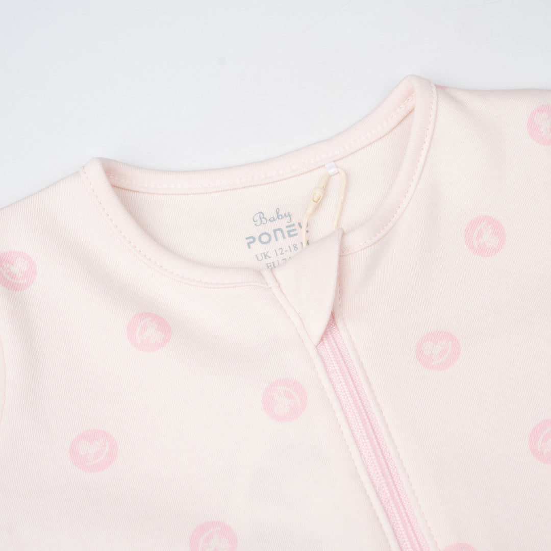 Baby Poney Girls Light Pink Iconic Rocking Horse Sleepsuit