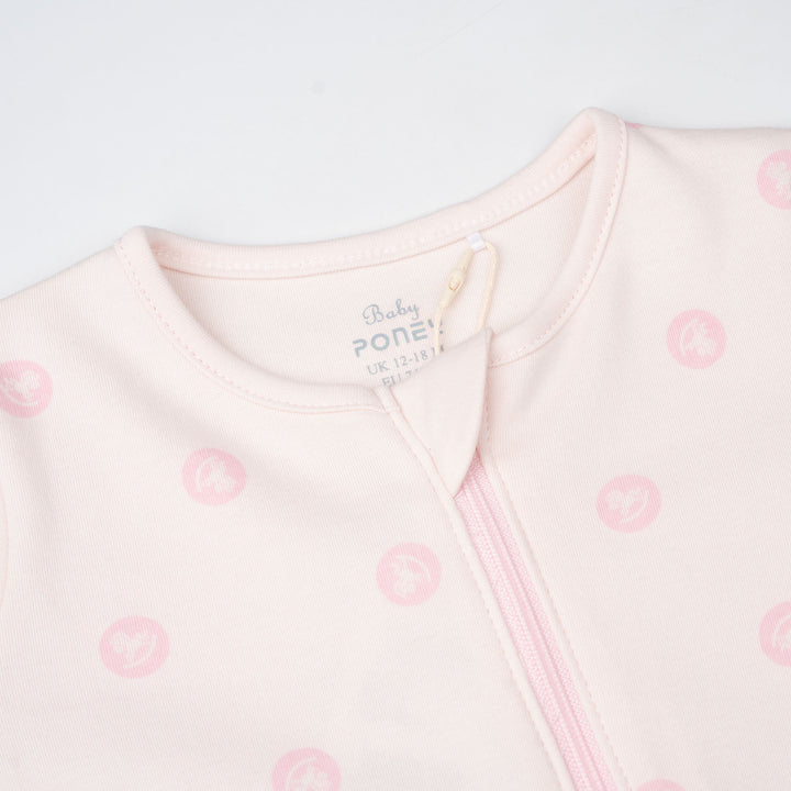 Baby Poney Girls Light Pink Iconic Rocking Horse Sleepsuit
