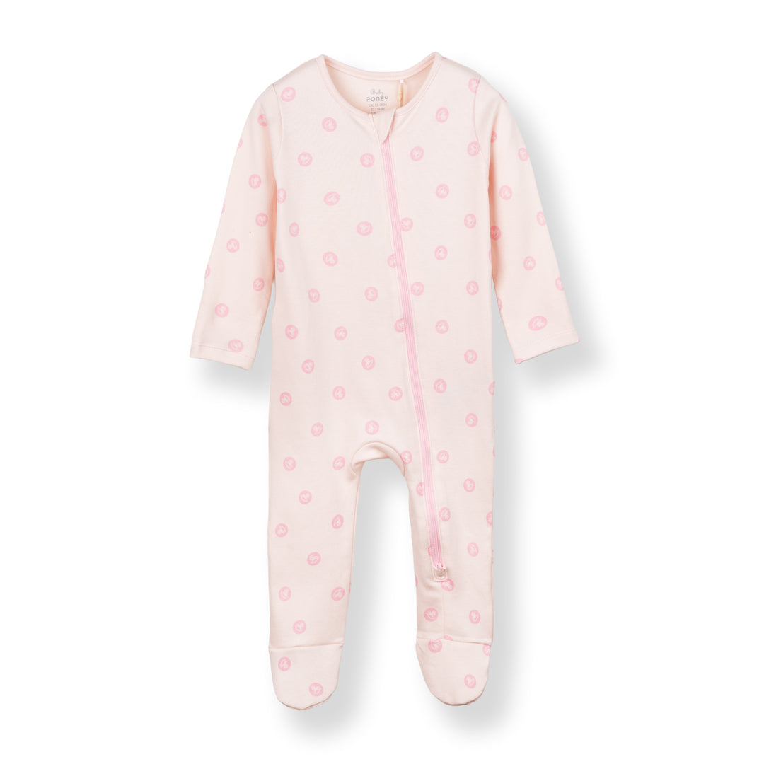 Baby Poney Girls Light Pink Iconic Rocking Horse Sleepsuit