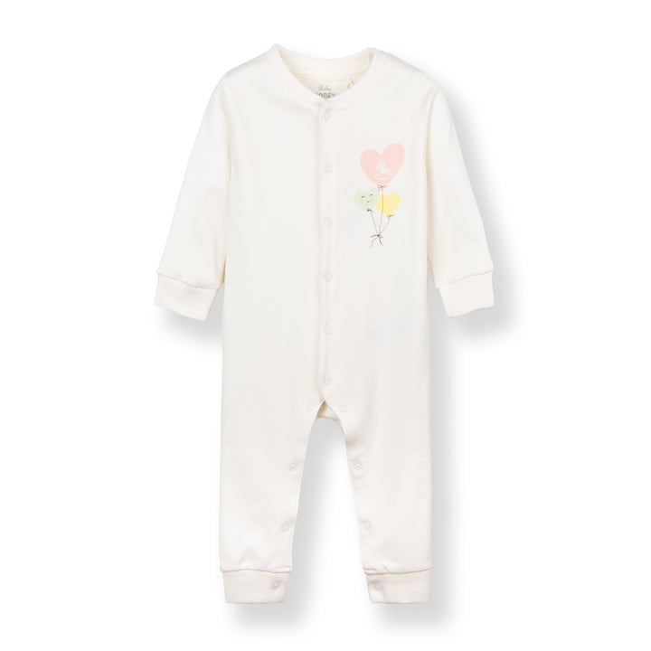 Baby Poney Girls White Love Iconic Sleepsuit