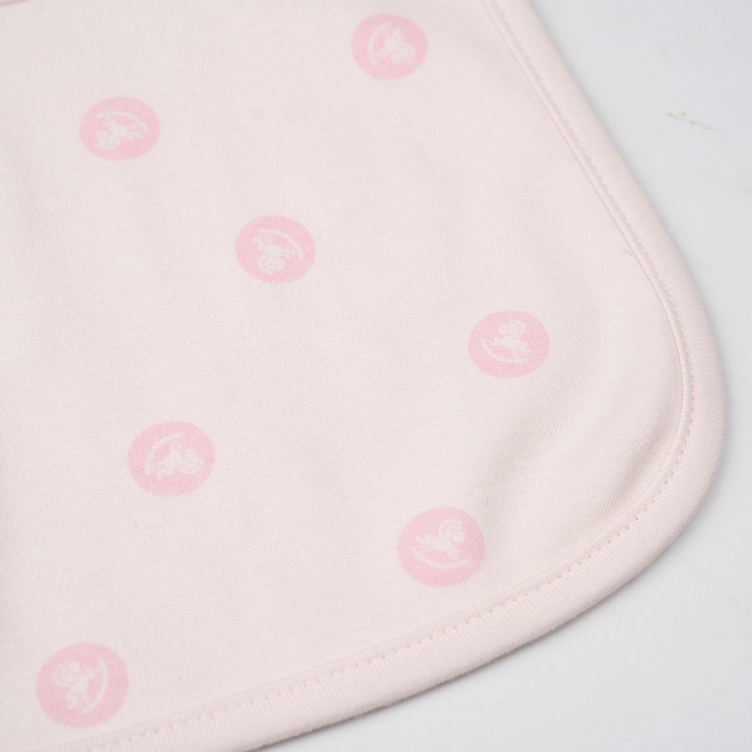 Baby Poney Girls White Love Iconic & Light Pink Iconic Rocking Horse Bibs