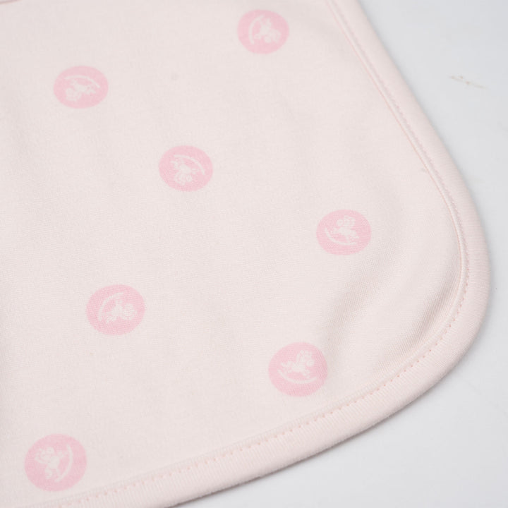 Baby Poney Girls White Love Iconic & Light Pink Iconic Rocking Horse Bibs