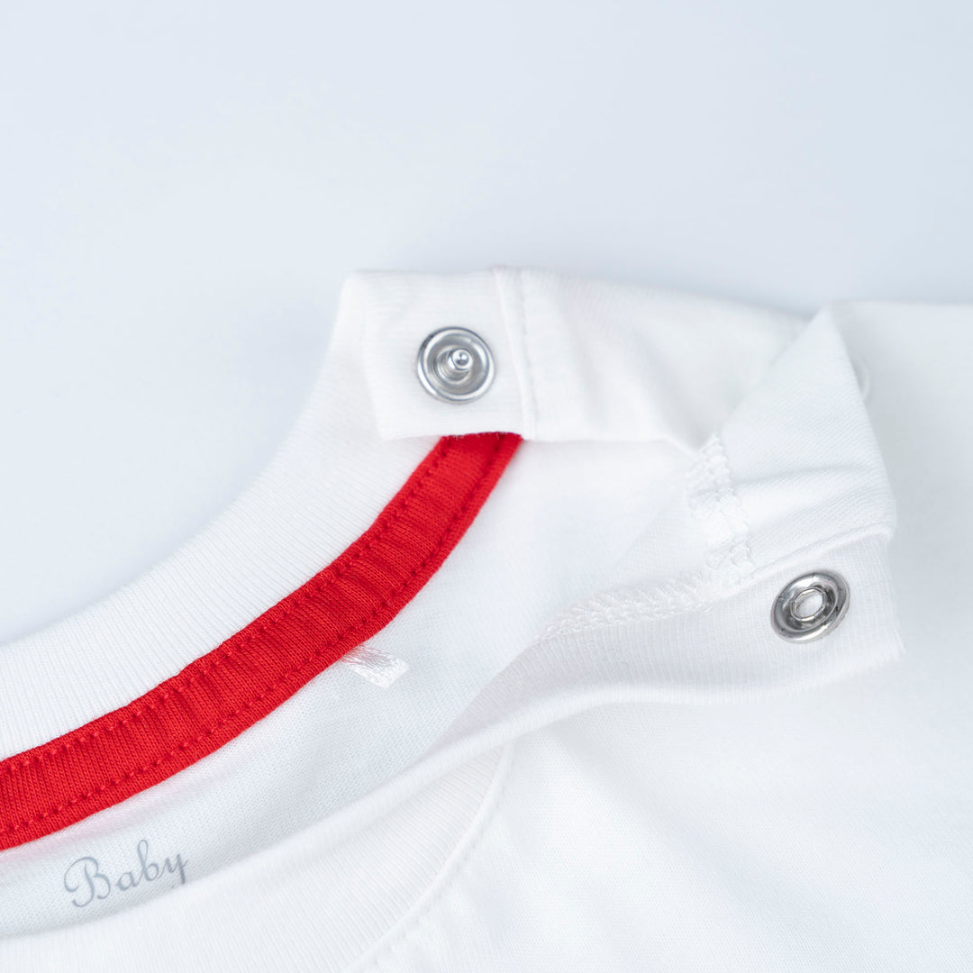 White Safari Print Loose Fit Top and Bermuda Set