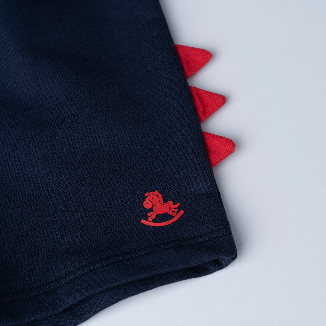 Poplin Dino Print Short Sleeves Top & Bermuda Set