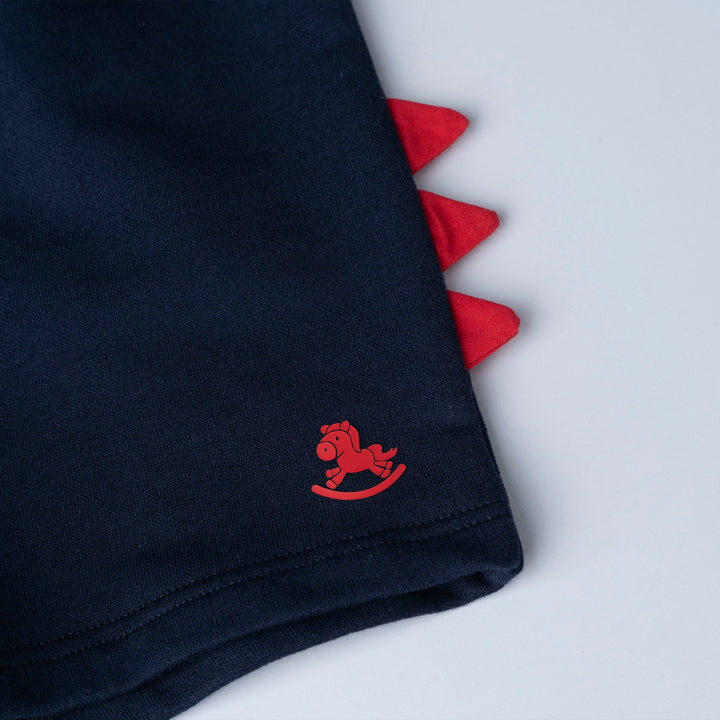 Poplin Dino Print Short Sleeves Top & Bermuda Set