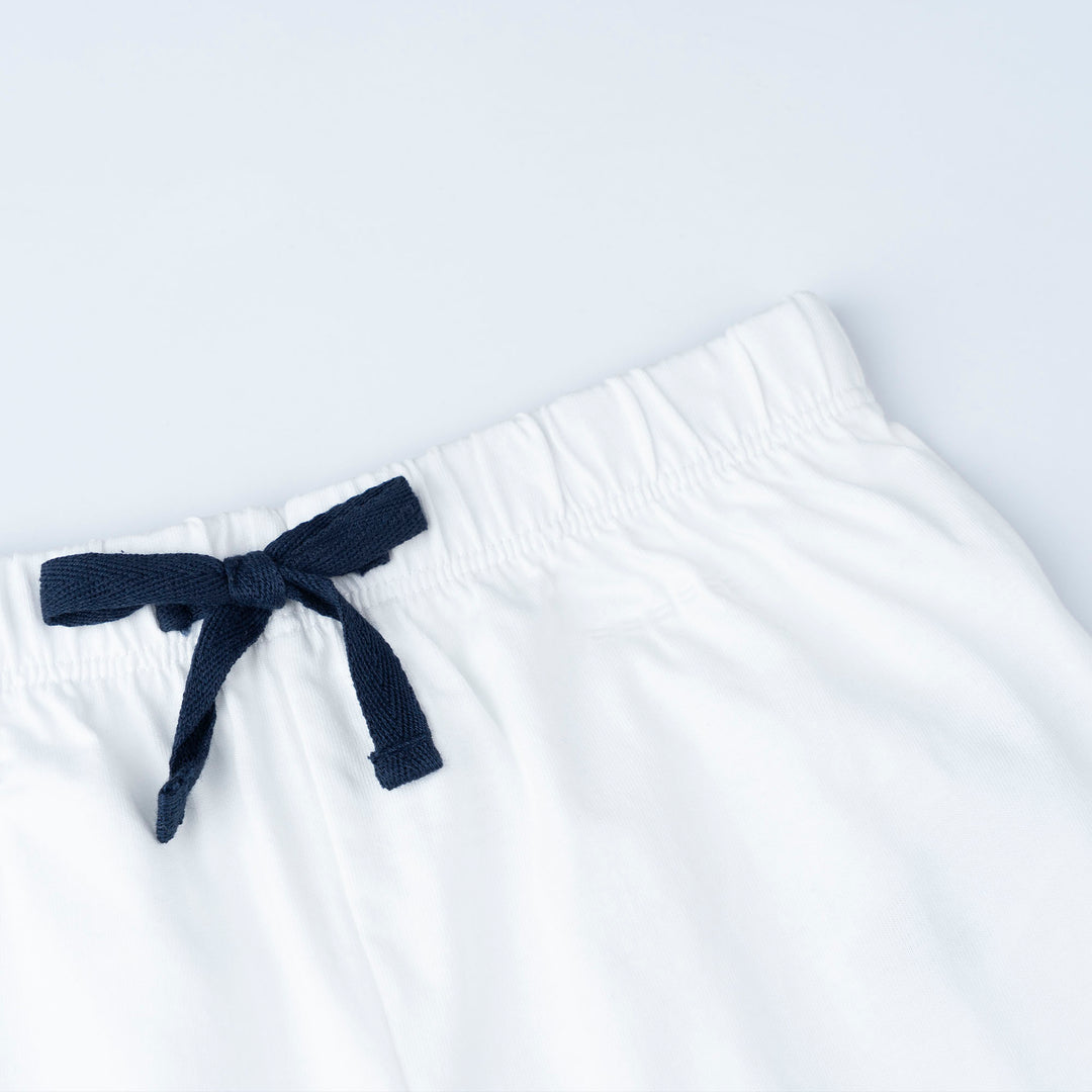 Navy Crane Truck Print Loose Fit Top and Bermuda Set