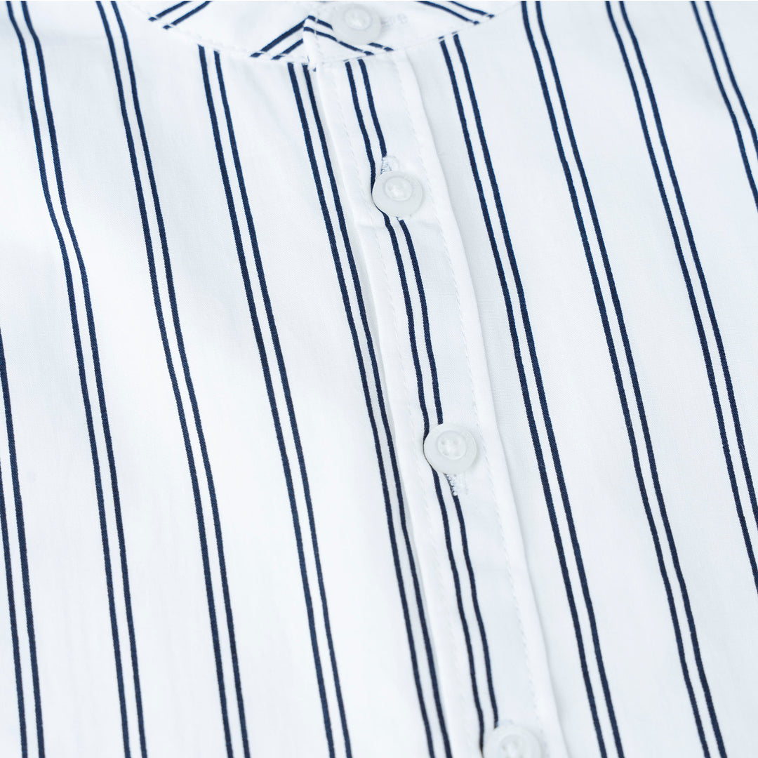 White Excavator Truck Print Short Sleeves Shirt and Long Pants Set