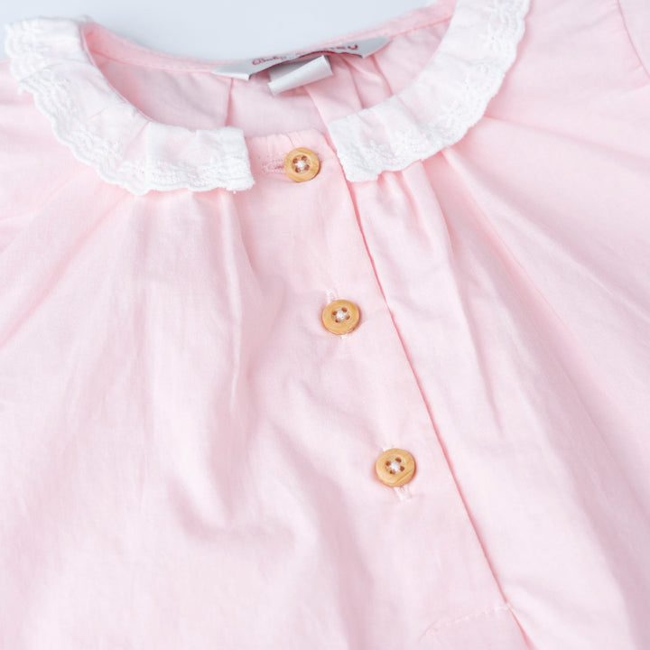 Girls Pink Short Sleeve Blouse and Legging Set