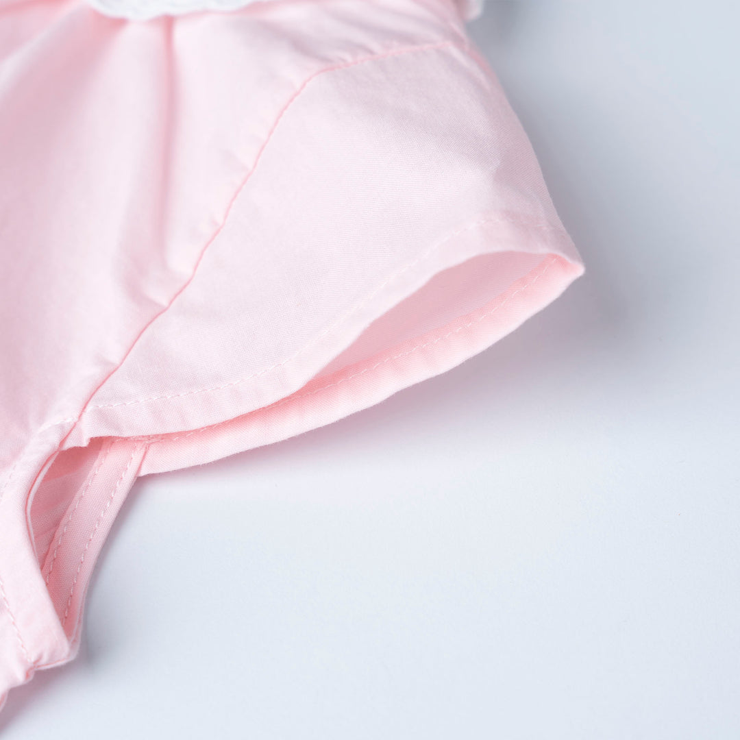 Girls Pink Short Sleeve Blouse and Legging Set