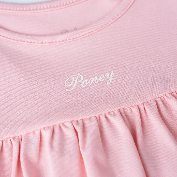 Light Pink Short Sleeve Top and Floral Print Shorts Set