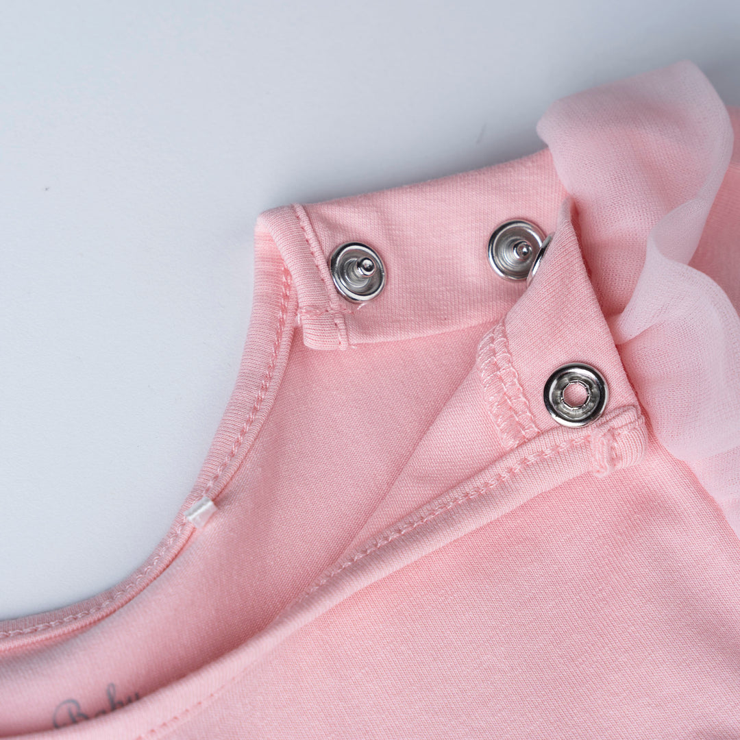 Light Pink Short Sleeve Top and Floral Print Shorts Set