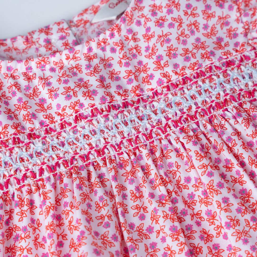 Red Floral Print Blouse and Legging Set