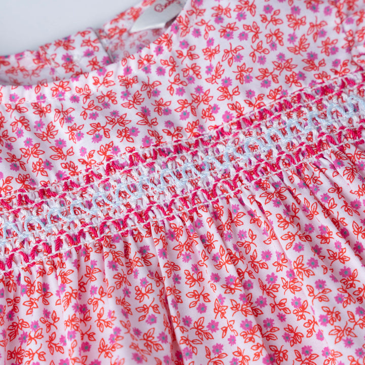 Red Floral Print Blouse and Legging Set